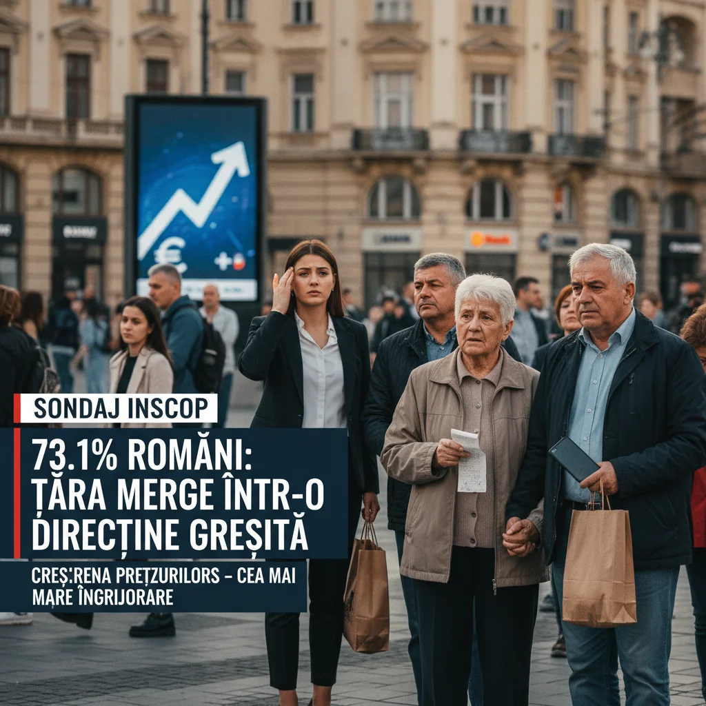 73,1% dintre români consideră că România este pe un drum greșit, iar scumpirile reprezintă principala temere