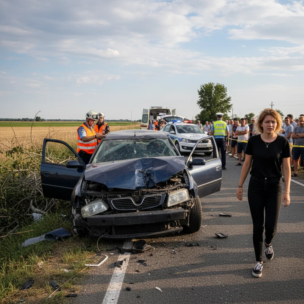 Accident rutier mortal în Slatina, provocat de o șoferiță de 18 ani