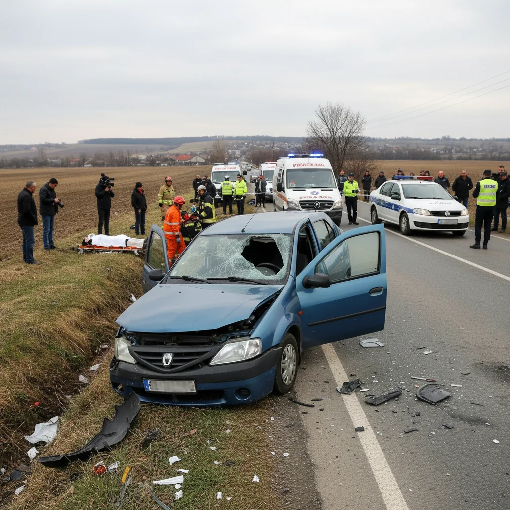 Accident rutier mortal lângă Slatina, pe un drum județean din Olt