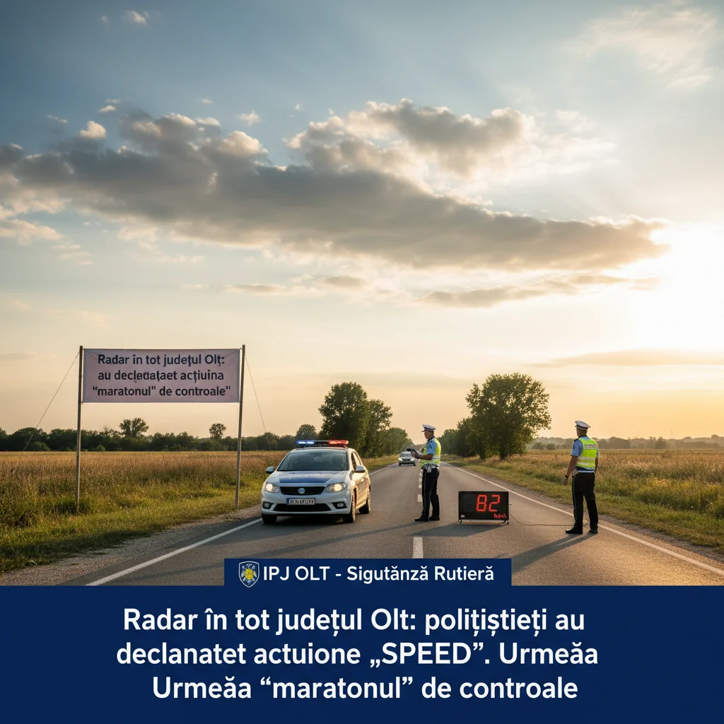 Acțiunea SPEED: Poliția din Olt lansează controale intensive