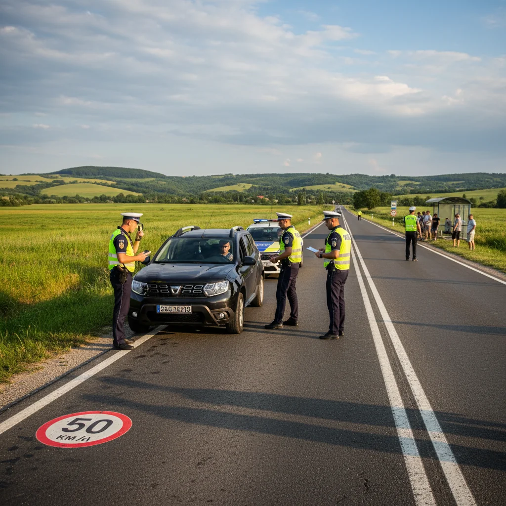 Acțiuni intensificate ale poliției pentru siguranța rutieră și ordinea publică la Slatina