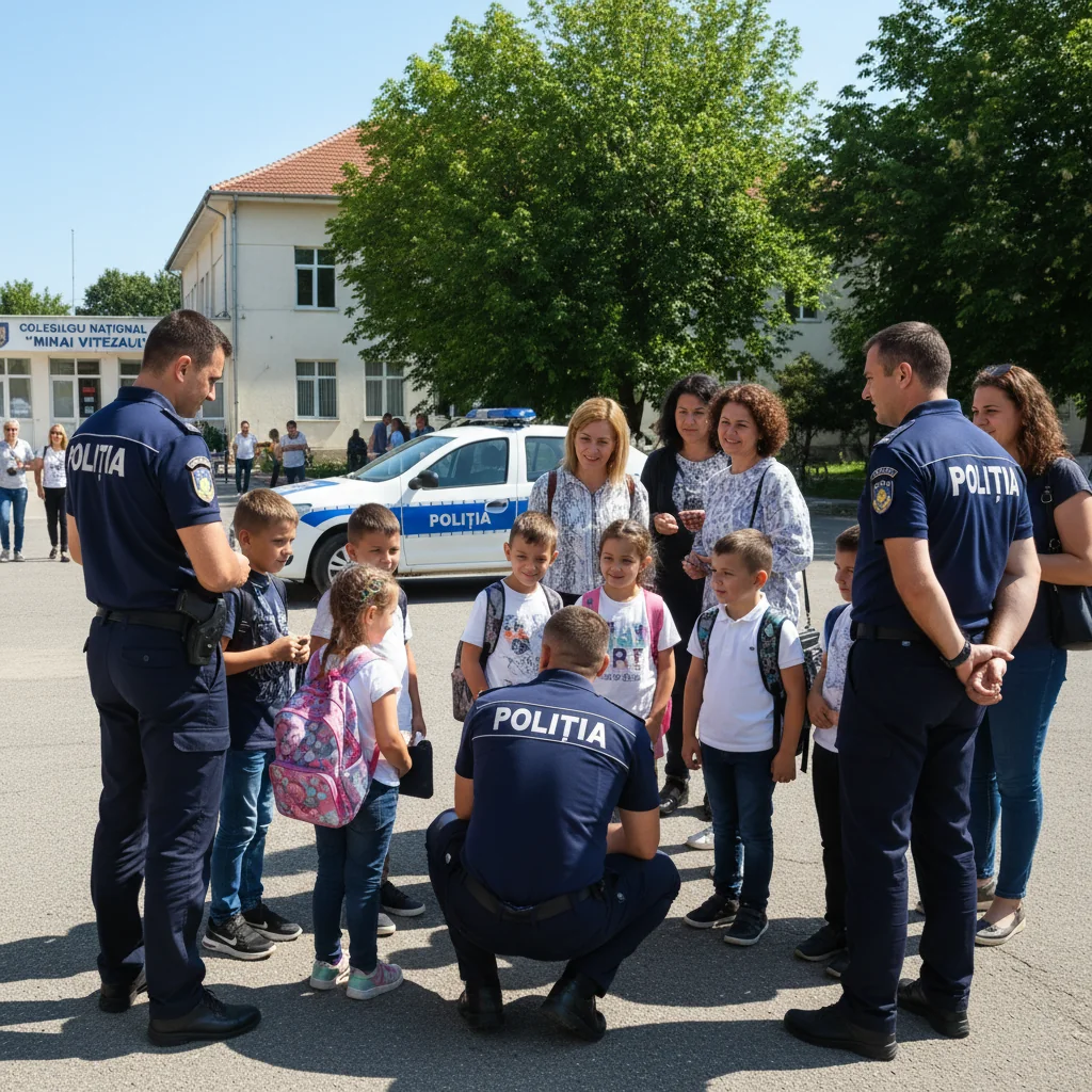 Acțiuni preventive pentru siguranța elevilor în Caracal, anunțate de polițiști la Slatina