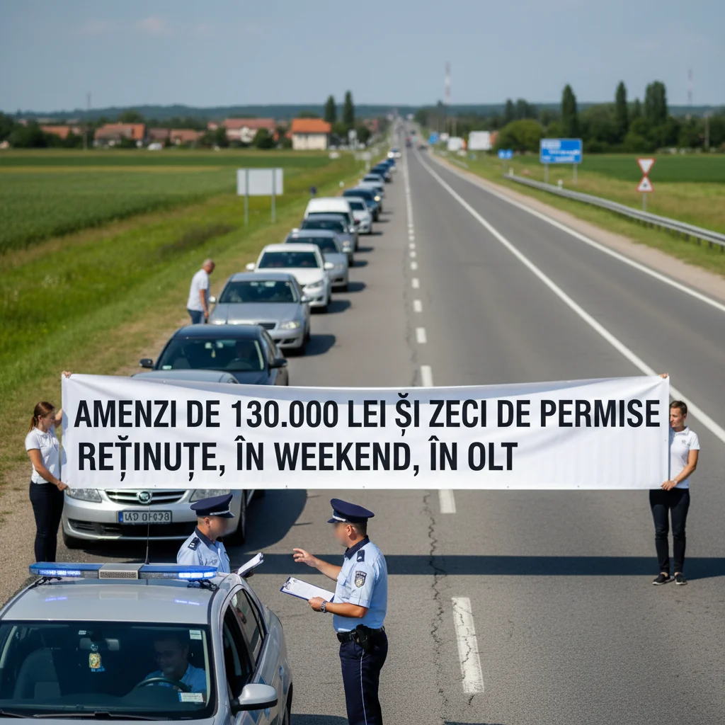 Amenzi de 130.000 lei și permise suspendate în Olt, weekendul acesta