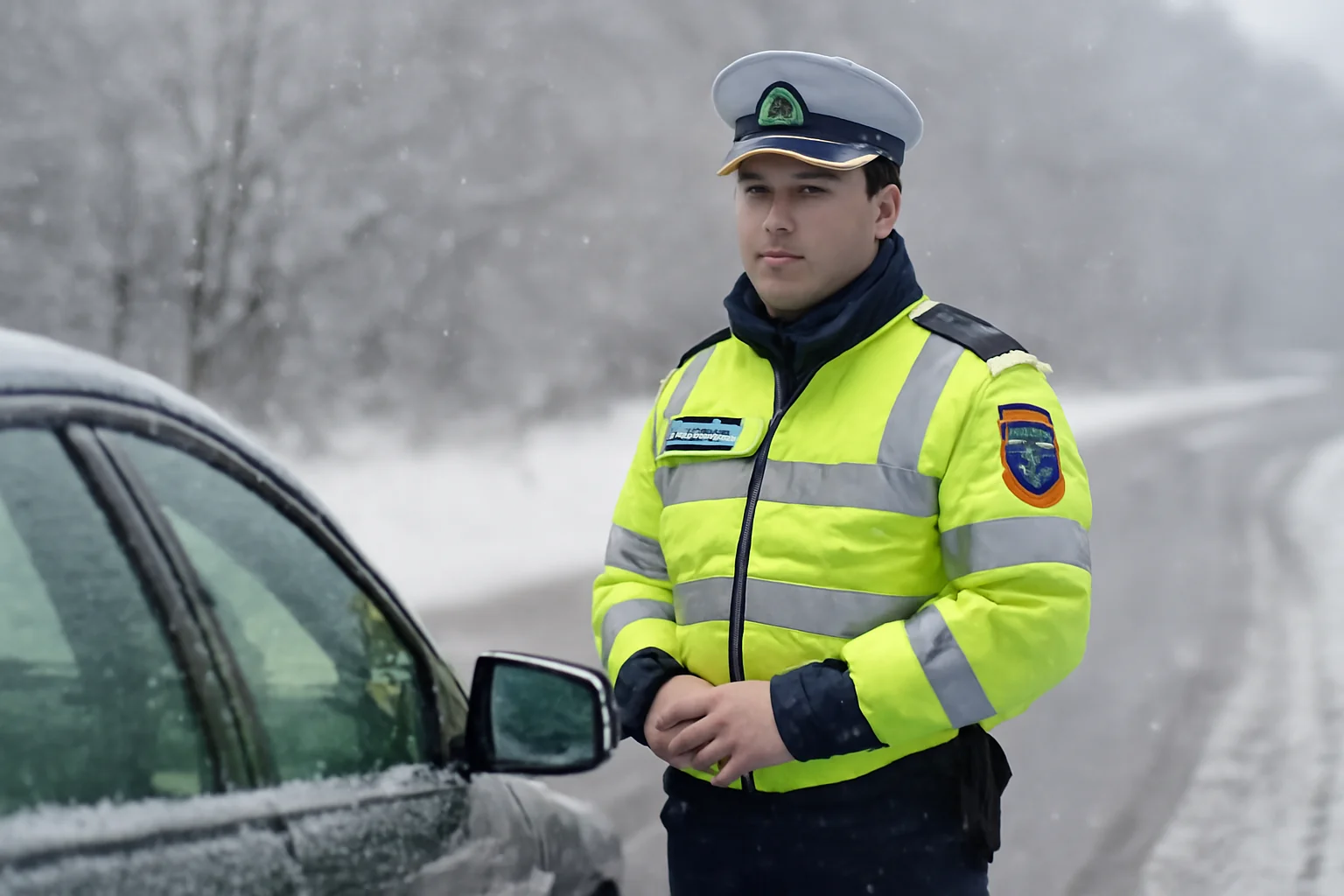 avertismentul polițiștilor pentru șoferi, prudență la volan