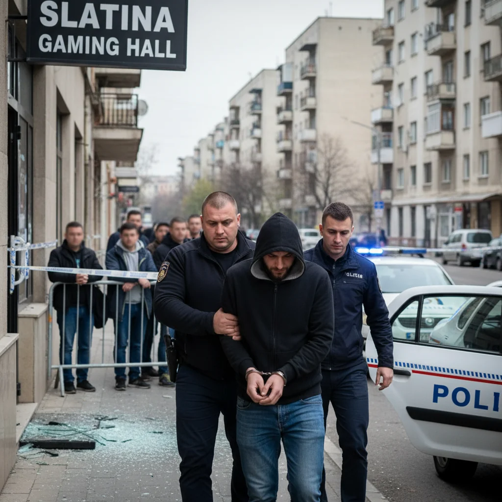 Bărbat din Tufeni, reținut la Slatina după jaful de la o sală de jocuri de noroc