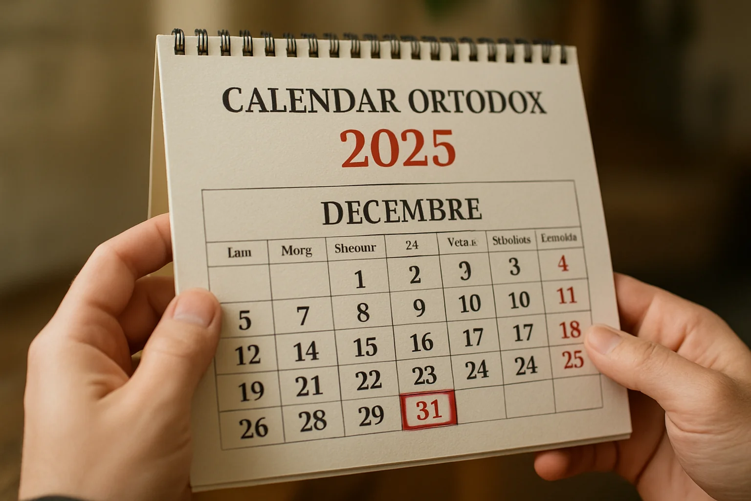 Calendar ortodox – 2025-12-31