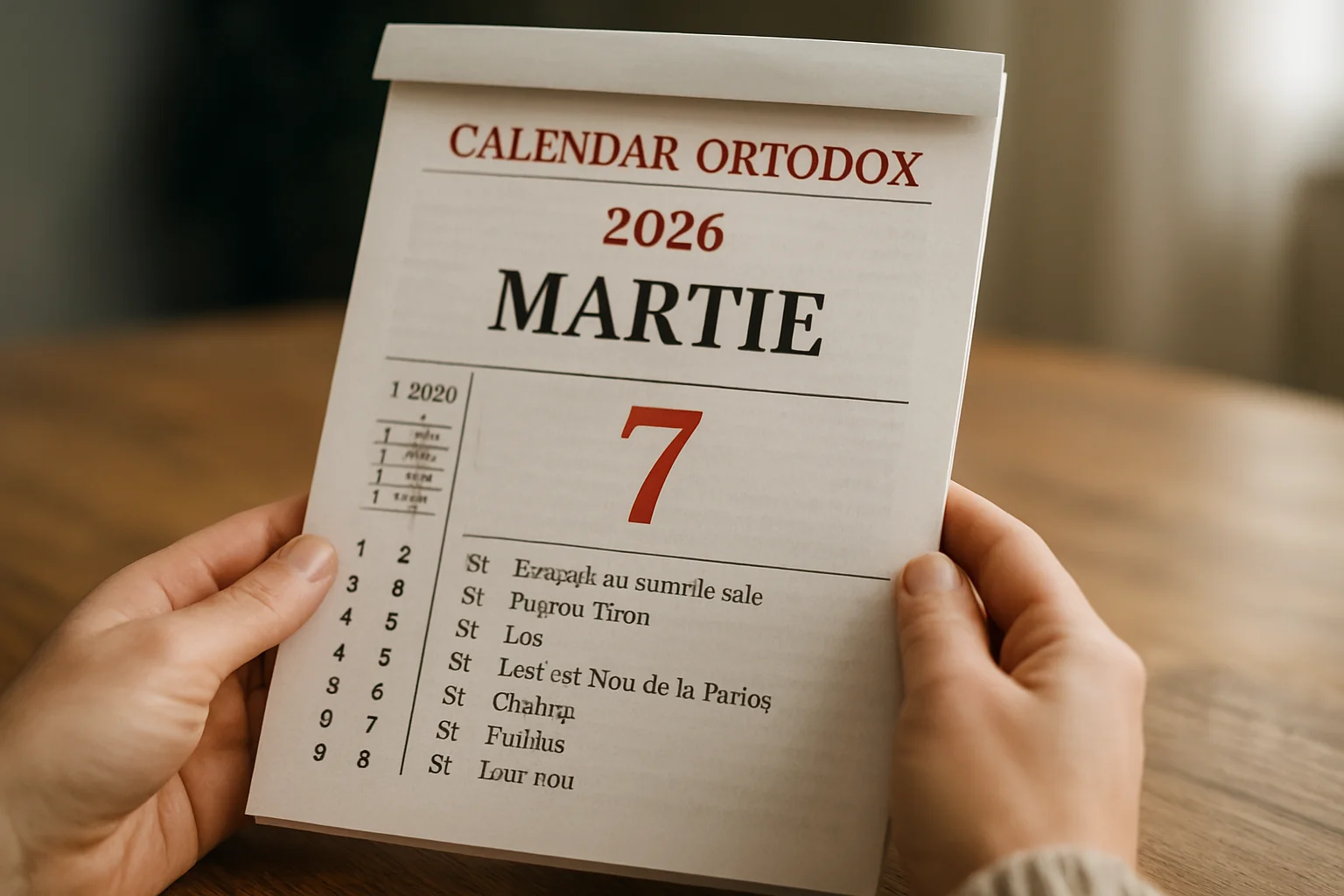 Calendar ortodox – 2026-03-07