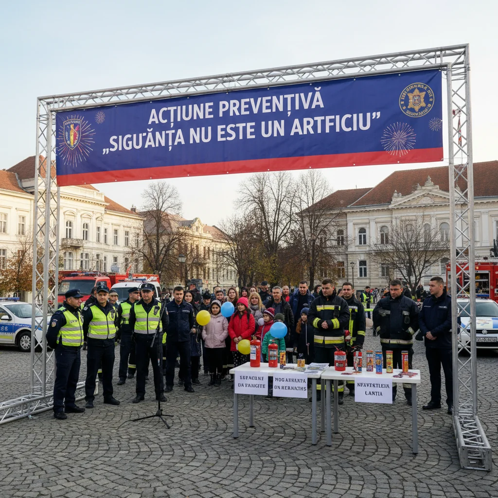 Campanie preventivă la Slatina: „Siguranța nu este un artificiu” înaintea sărbătorilor de iarnă