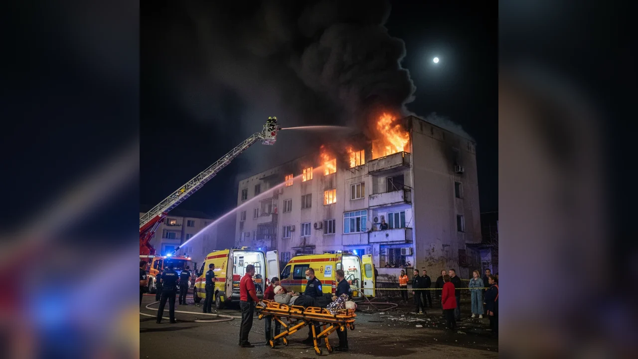 Caracal: bărbatul de 57 de ani rănit în incendiu a murit la SJU Slatina