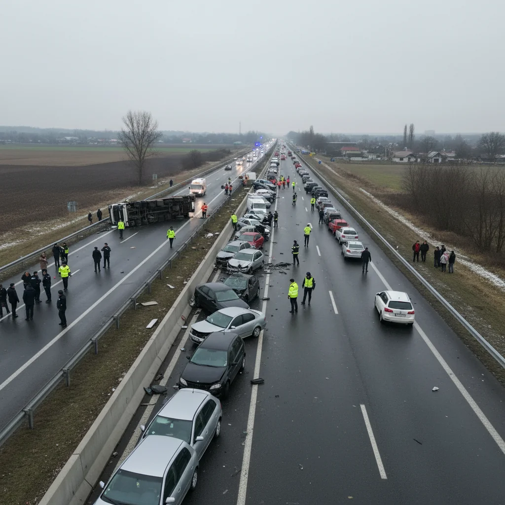 Clarificări oficiale după carambolul de pe DX12, în apropiere de Slatina