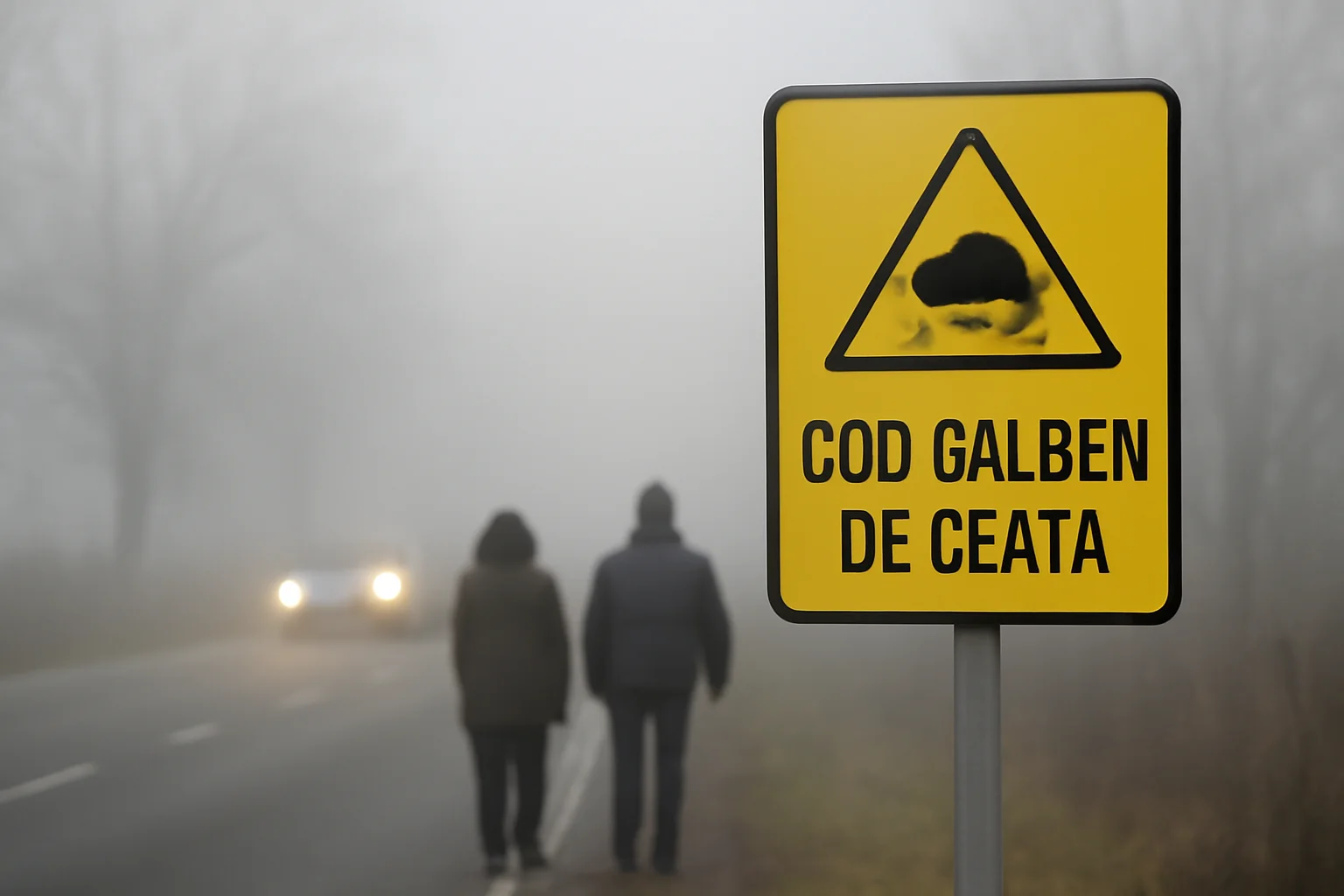 Cod galben de ceață la Slatina și în județul Olt pe 23 ianuarie 2026