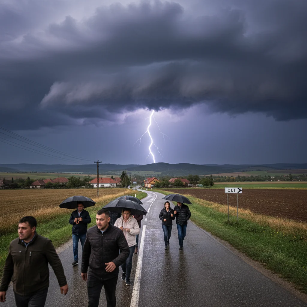 Cod Galben și Portocaliu de furtuni în Olt în weekend