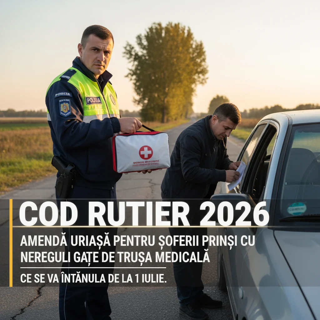 Cod rutier 2026. Amendă majoră pentru șoferii fără trusă medicală