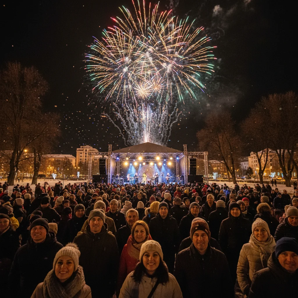 Concert în aer liber și artificii de Revelion în Parcul Tineretului din Slatina