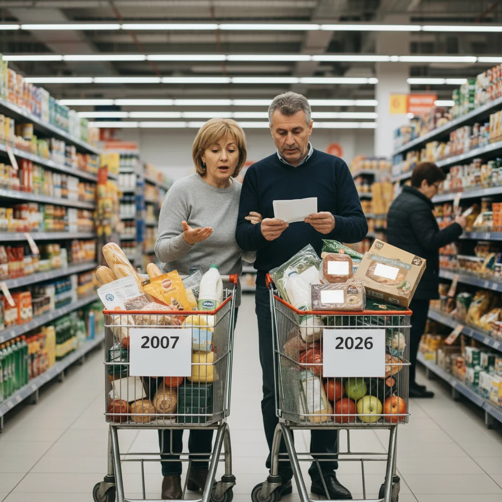 Coșul de cumpărături arată cum s-au scumpit produsele în România