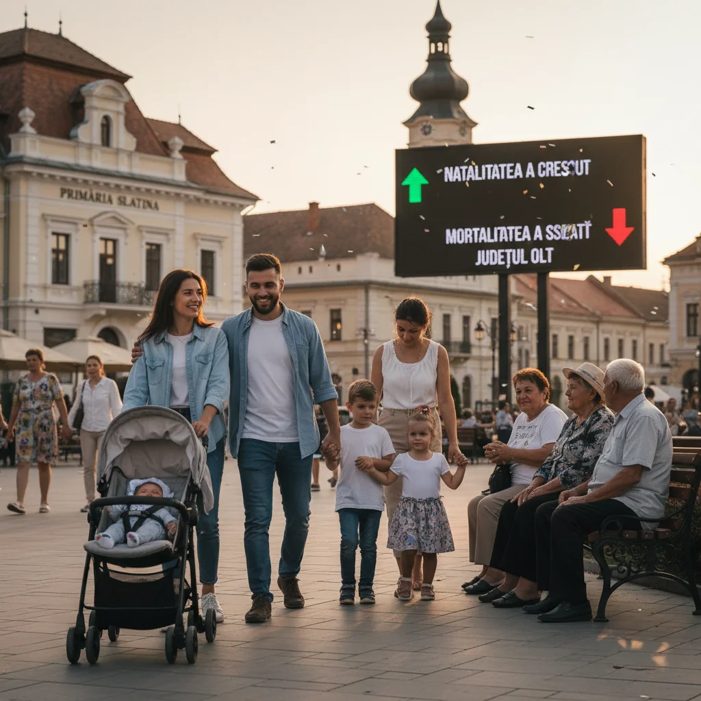 Creștere a natalității și scădere a mortalității în județul Olt