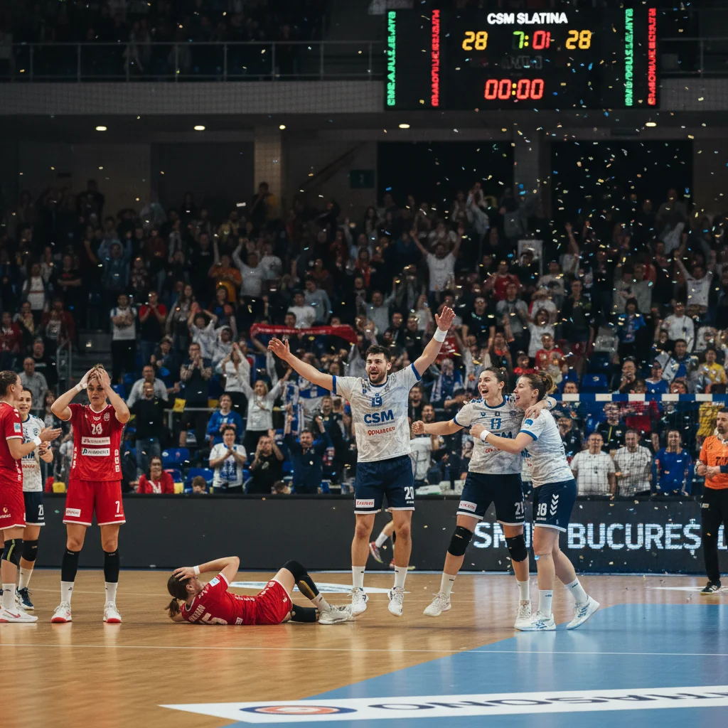 CSM Slatina smulge un egal pe final cu Rapid București, în Sala din Slatina