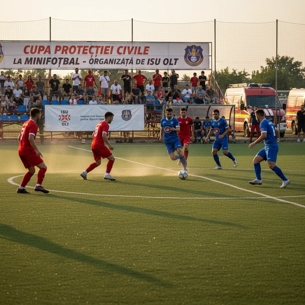 Cupa Protecției Civile la minifotbal: Detașamentul Slatina pe locul II în competiția ISU Olt