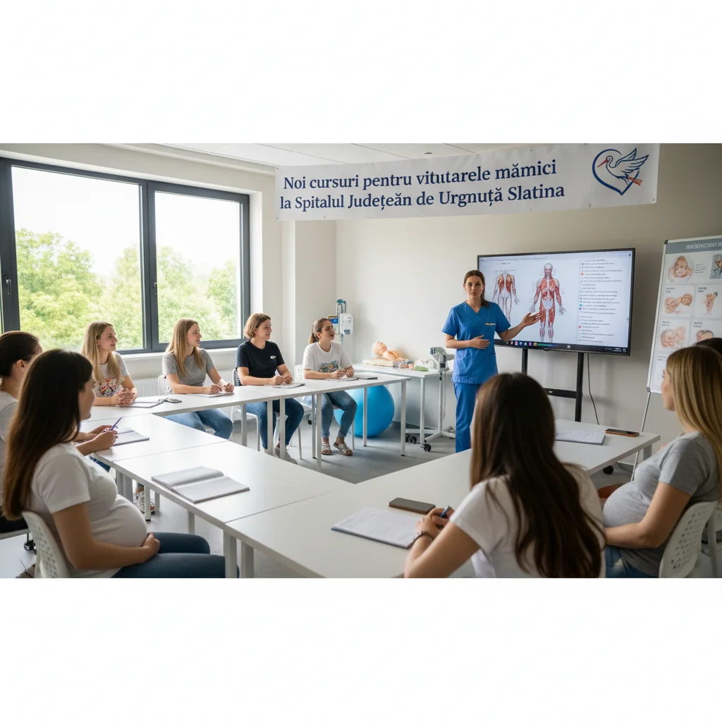 Curs gratuit pentru viitorii părinți, organizat la Spitalul Județean de Urgență Slatina