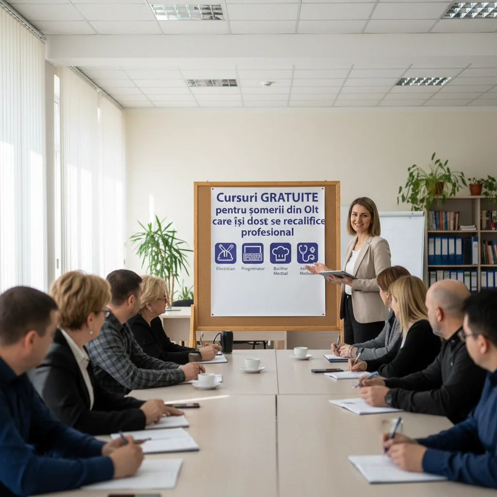 Cursuri gratuite de recalificare profesională pentru șomerii din Olt