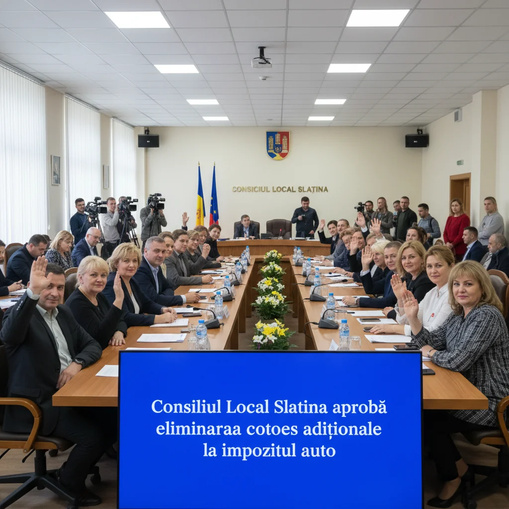 Decizie în Slatina: Consiliul Local renunță la cotele adiționale ale impozitului auto