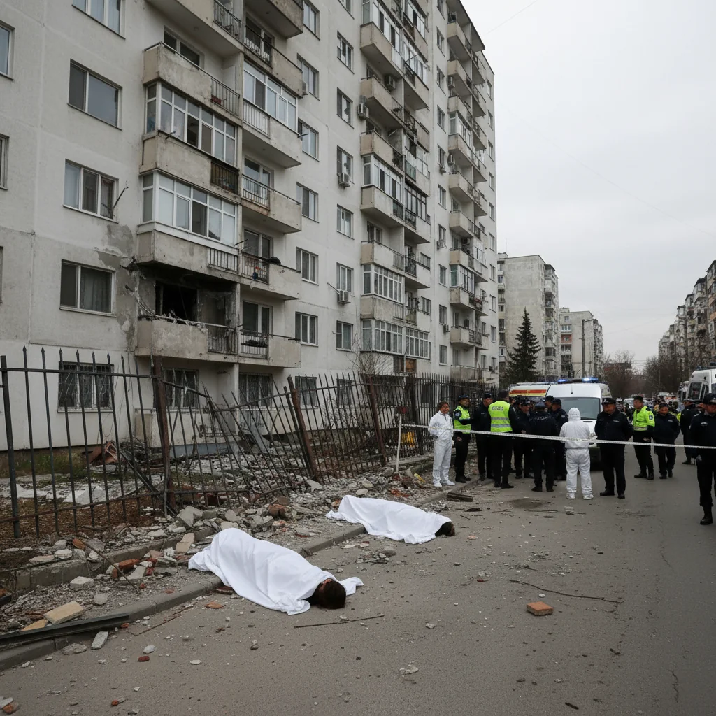 Doi bărbați decedați după căderea de pe un bloc cu zece etaje în Slatina
