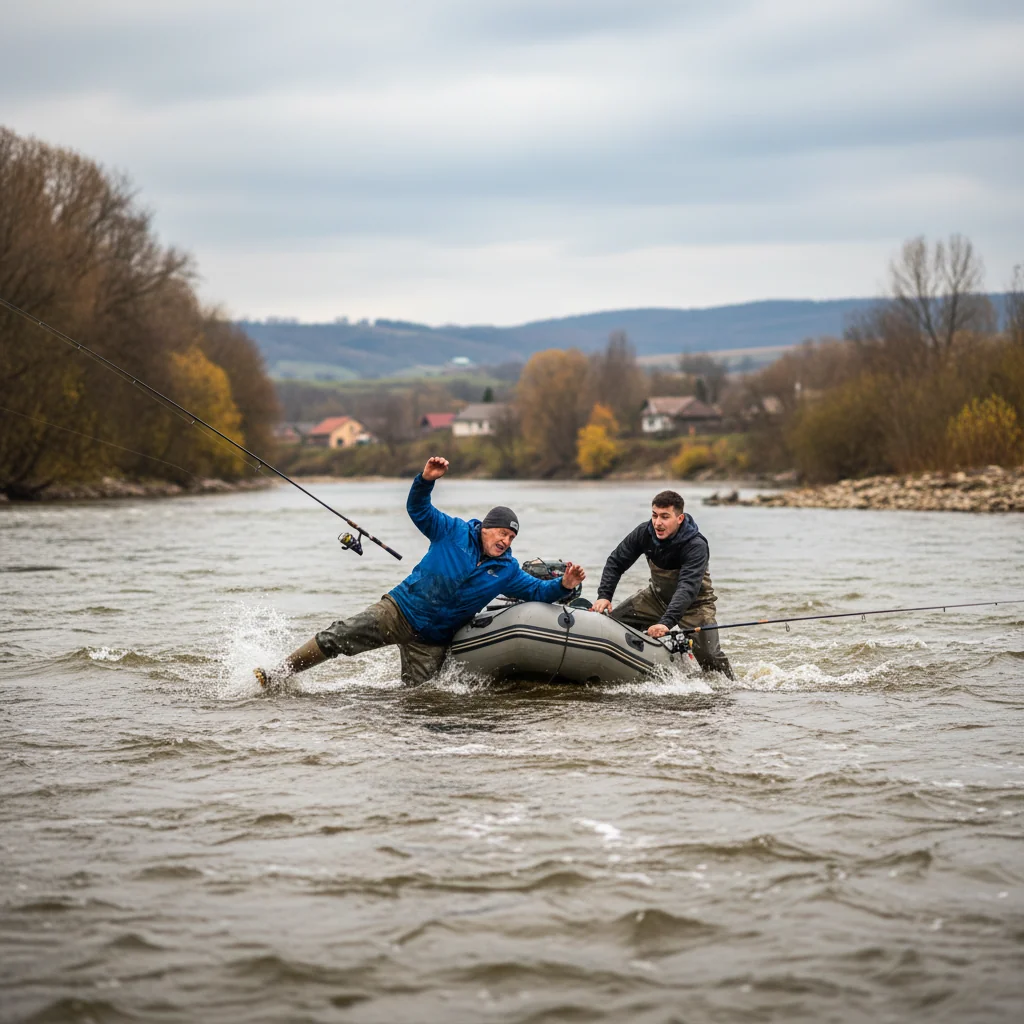 Doi pescari căzuți în râul Olt la Dobroteasa. Intervenție de urgență coordonată de la Slatina