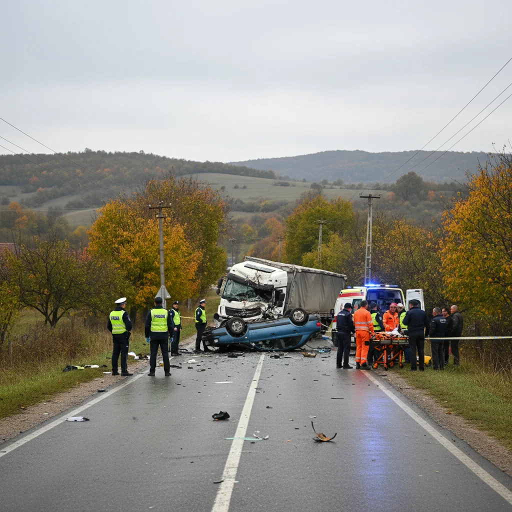 Două persoane rănite într-un accident rutier la Coteana, cazul este investigat de polițiștii din Slatina