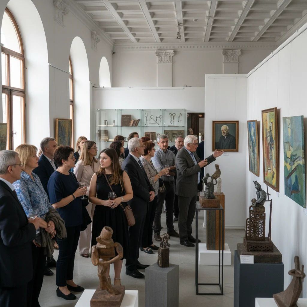 Expoziție de artă plastică la Muzeul Județean Olt, omagiind viața și opera medicului și artistului Octavian Udriște
