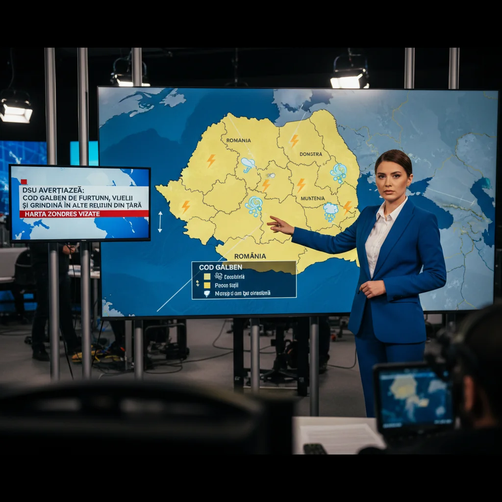 Furtuni și vijelii: Cod Galben în Oltenia și alte zone din țară