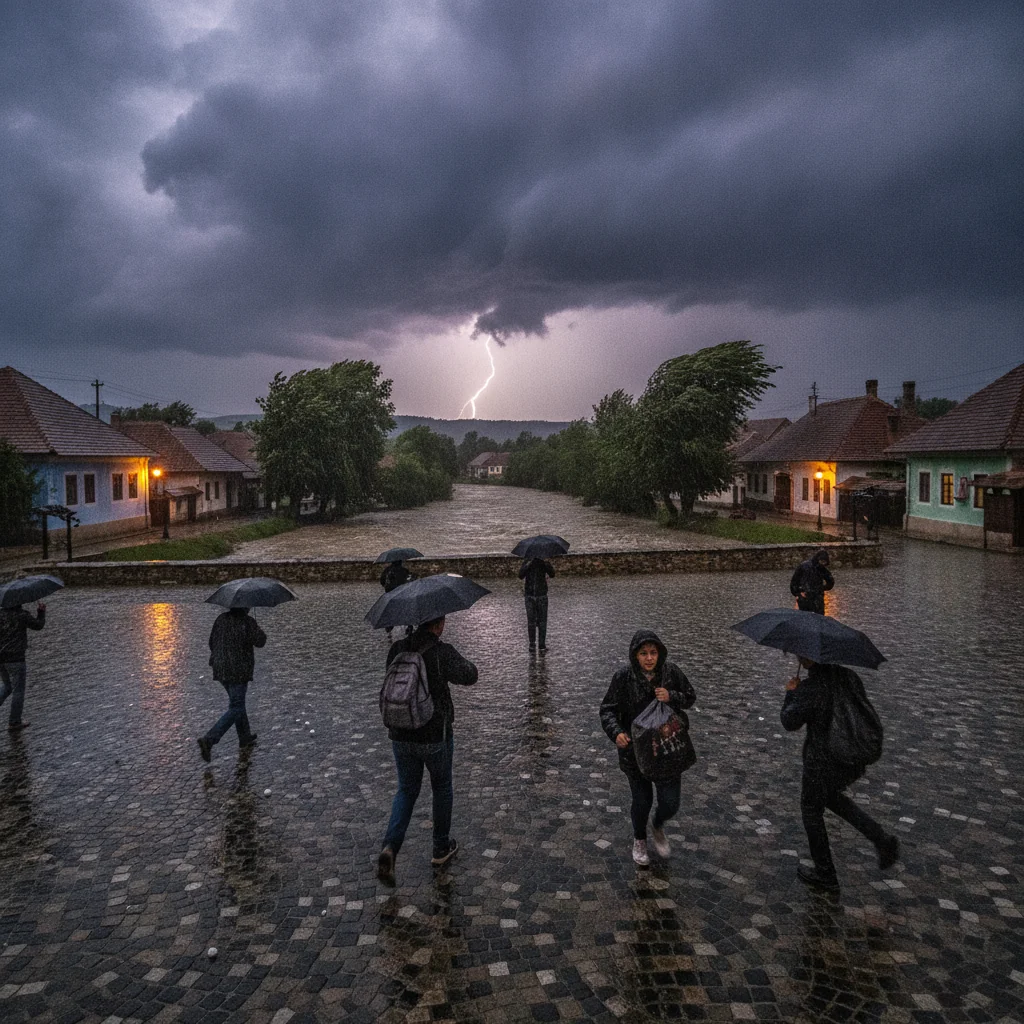 Furtuni și vijelii în Slatina și Oltenia