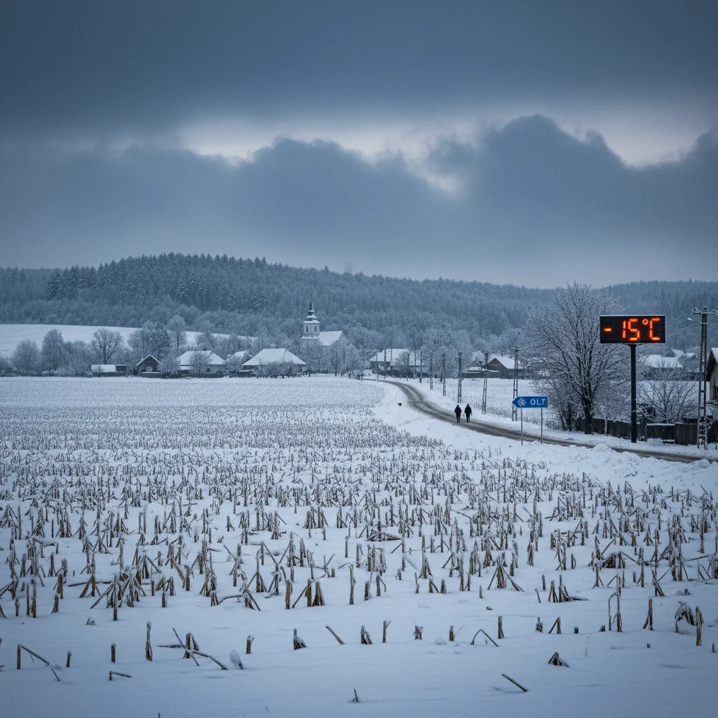 Ger persistent prognozat la Slatina: temperaturi foarte scăzute anunțate pentru următoarele zile