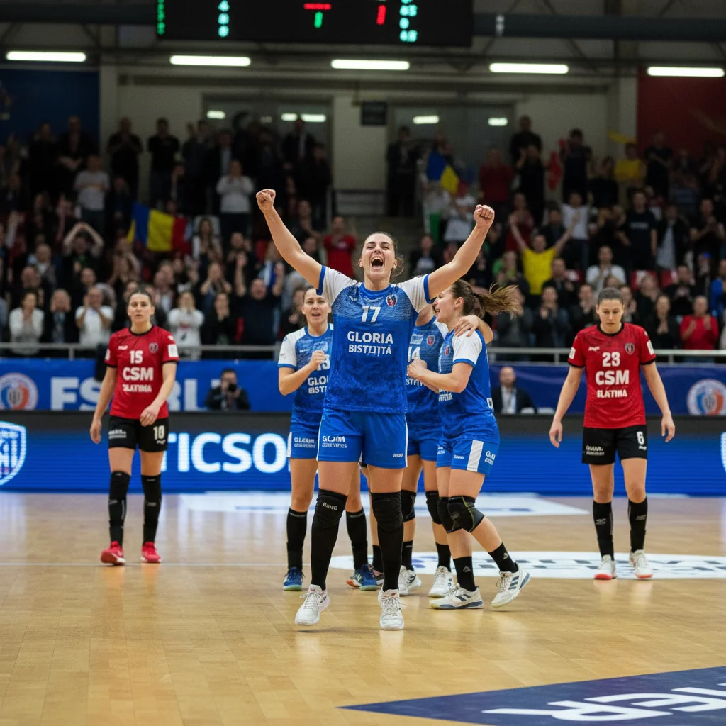 Gloria Bistrița se impune clar în fața CSM Slatina și urcă pe primul loc în Liga Florilor