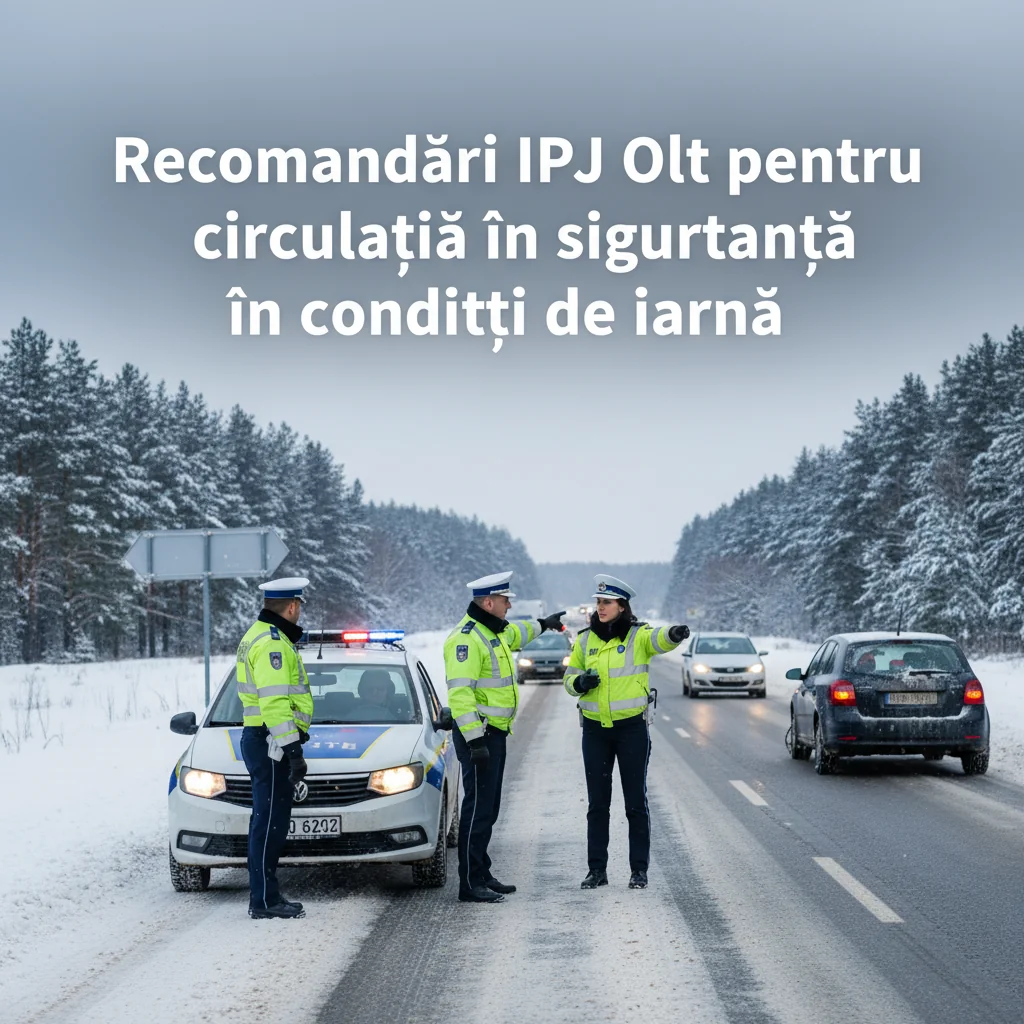IPJ Olt transmite recomandări pentru circulația în siguranță pe timp de iarnă la Slatina