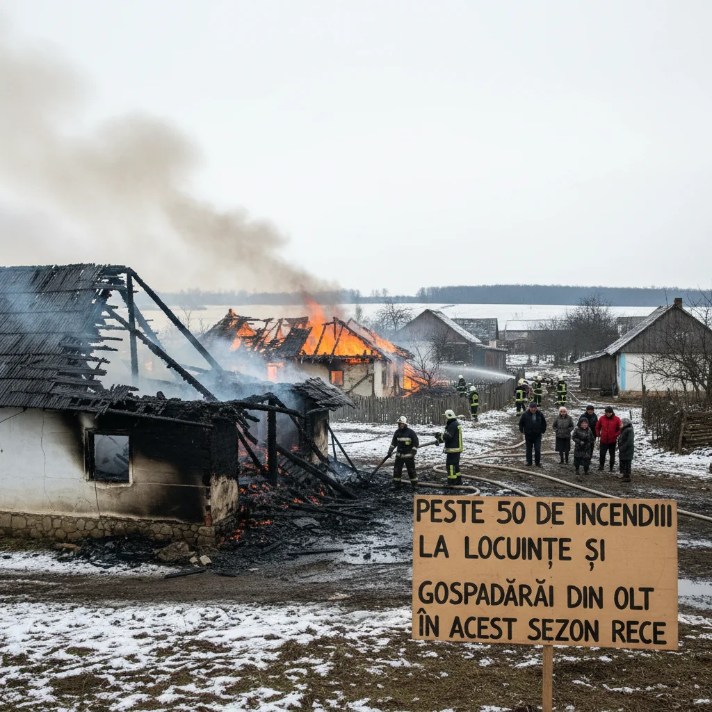 ISU Olt anunță la Slatina peste 50 de incendii la locuințe și gospodării în acest sezon rece