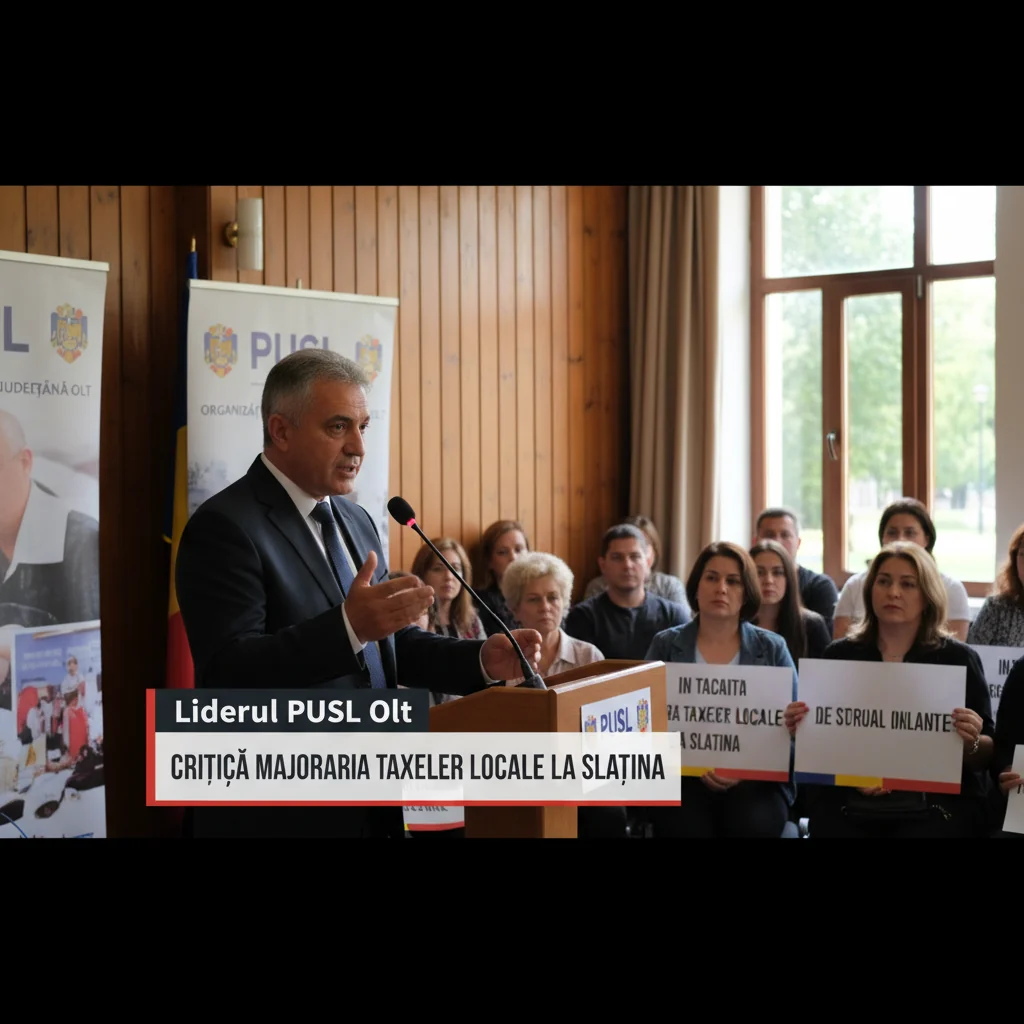 Liderul PUSL Olt critică la Slatina creșterea taxelor locale peste media națională