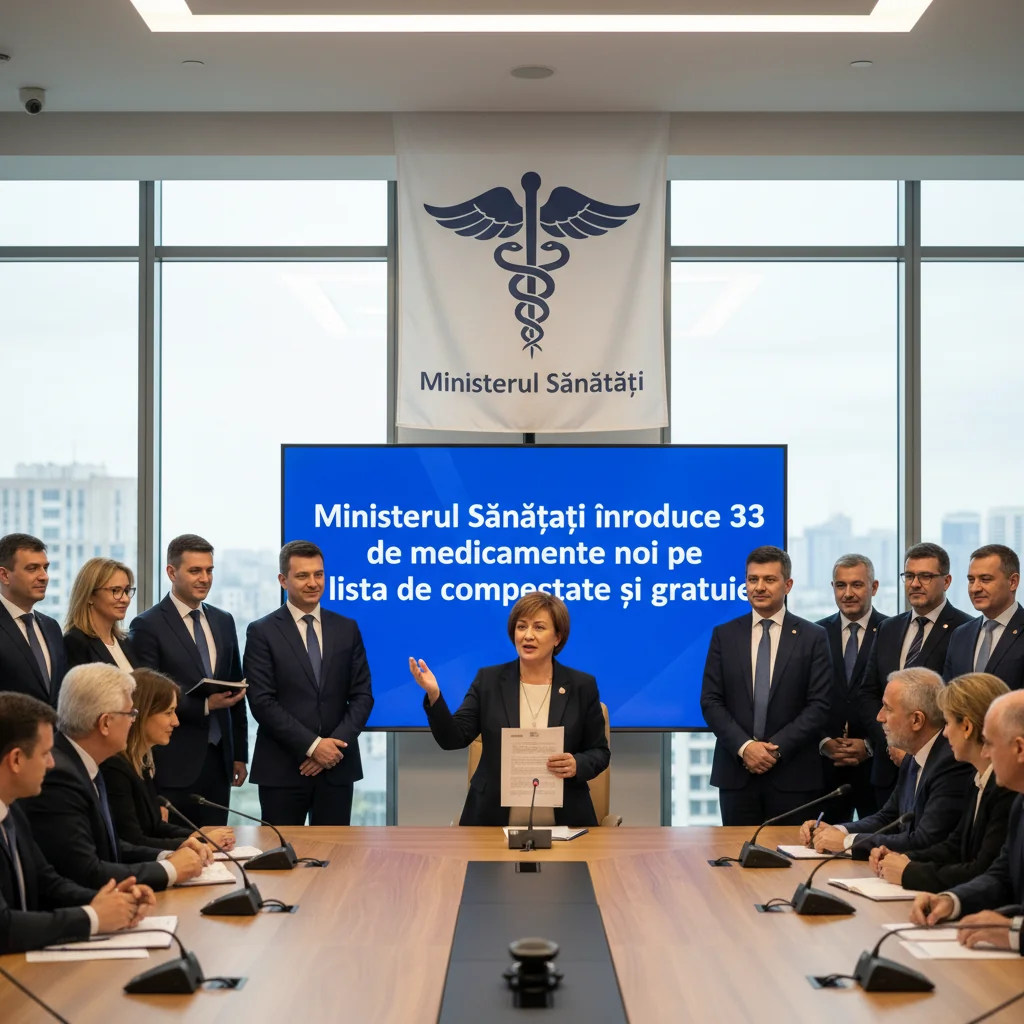 Lista medicamentelor compensate și gratuite se extinde cu 33 de tratamente noi aprobate de Ministerul Sănătății