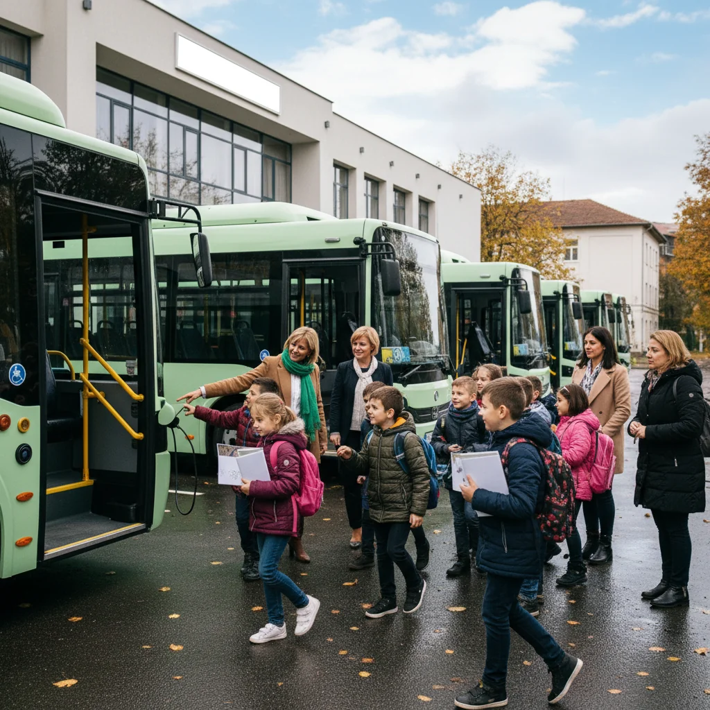 Microbuze electrice pentru 5.200 de elevi în Olt
