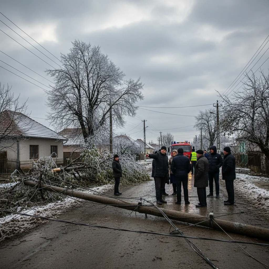 Mii de consumatori din Olt și Dolj, fără curent electric din cauza vremii severe. Situația raportată la Slatina