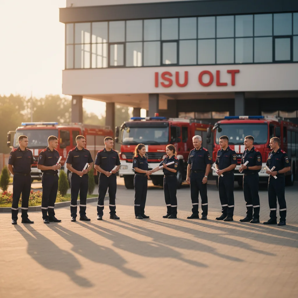 Opt absolvenți ai Școlii de Pompieri repartizați la ISU Olt, inclusiv pentru subunități din Slatina
