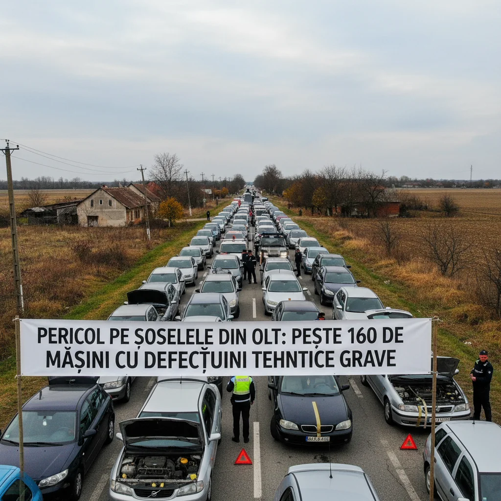 Pericol rutier în Slatina: peste 160 de vehicule depistate cu defecțiuni tehnice grave în Olt