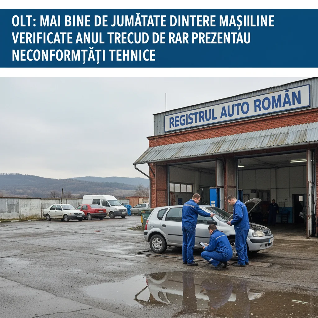 Peste jumătate dintre autoturismele controlate de RAR în 2024 au avut probleme tehnice