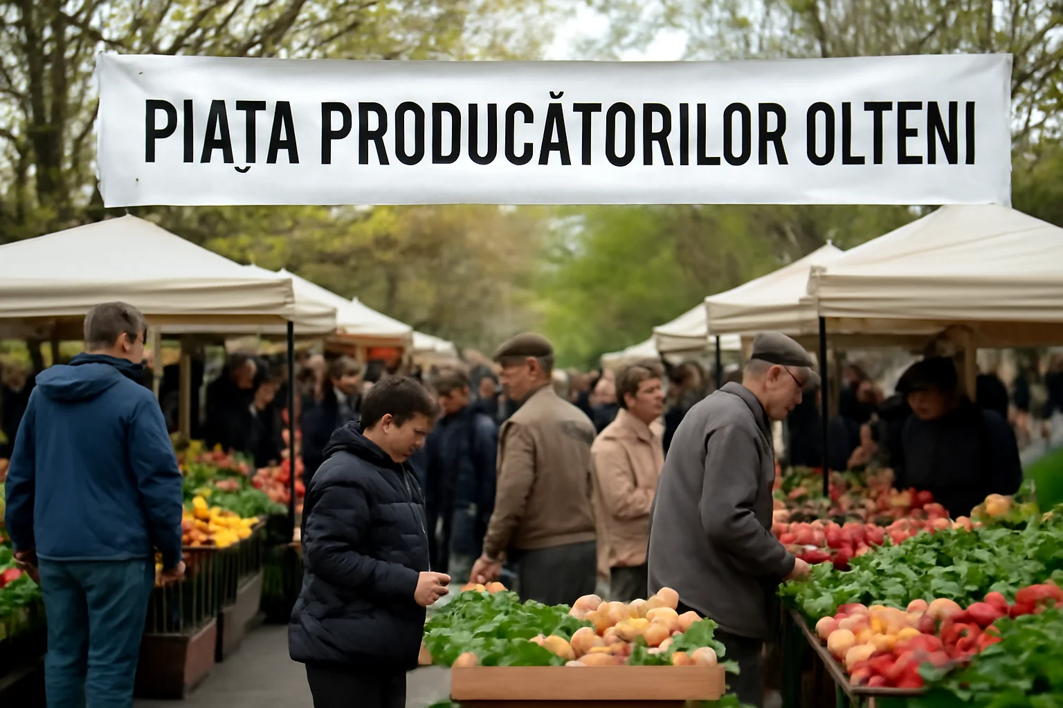 Piața Producătorilor Olteni continuă la Slatina, în curtea Consiliului Județean Olt