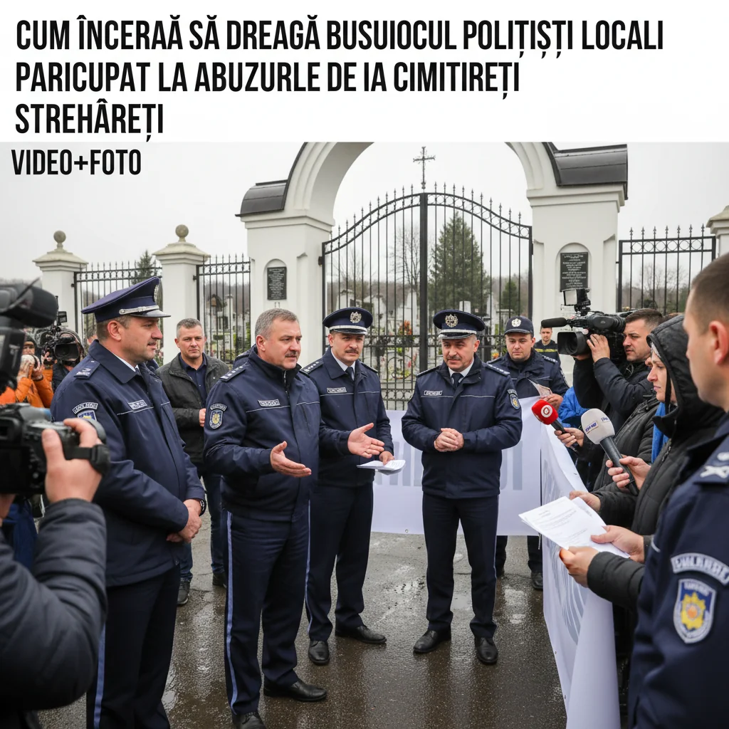 Polițiștii locali implicați în abuzurile de la Cimitirul Strehareți încearcă să își spele imaginea | FOTO & VIDEO