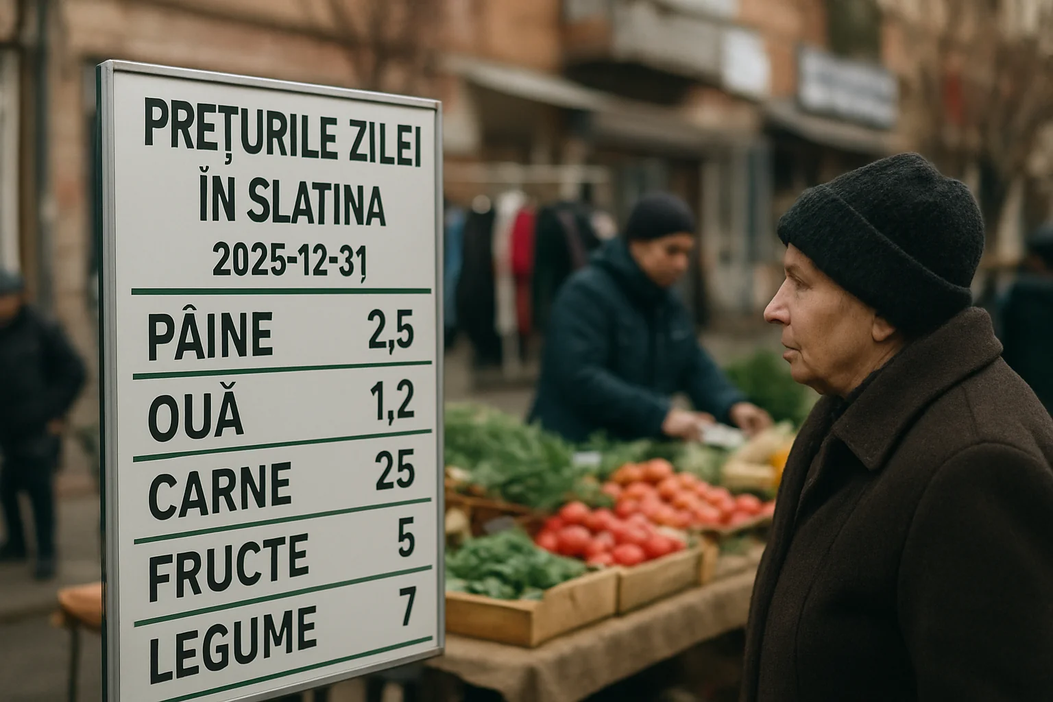 Prețurile zilei în Slatina – 2025-12-31