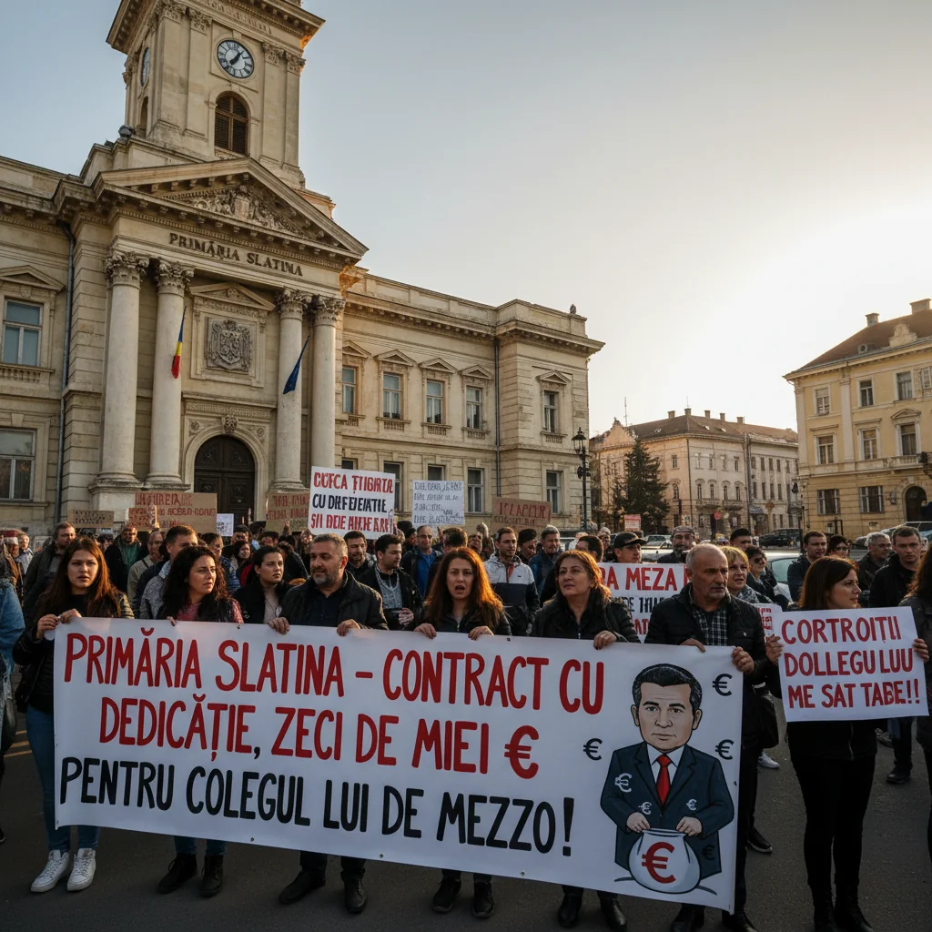 Primăria Slatina acordă contract de zeci de mii de euro colegului de partid al primarului De Mezzo