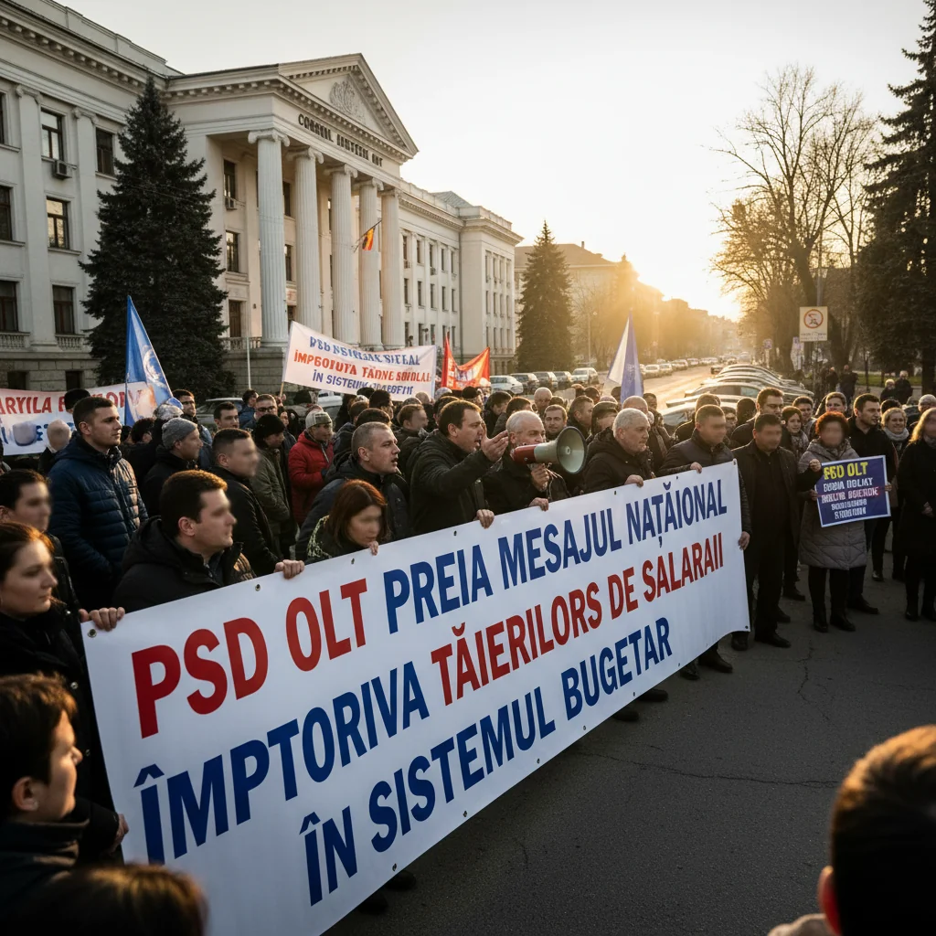 PSD Olt, mesaj ferm la Slatina împotriva tăierilor de salarii în sectorul bugetar