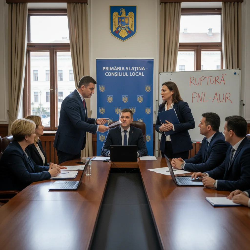 Ruptură politică la Slatina: primarul Emil Popa De Mezzo lasă viceprimărița fără atribuții