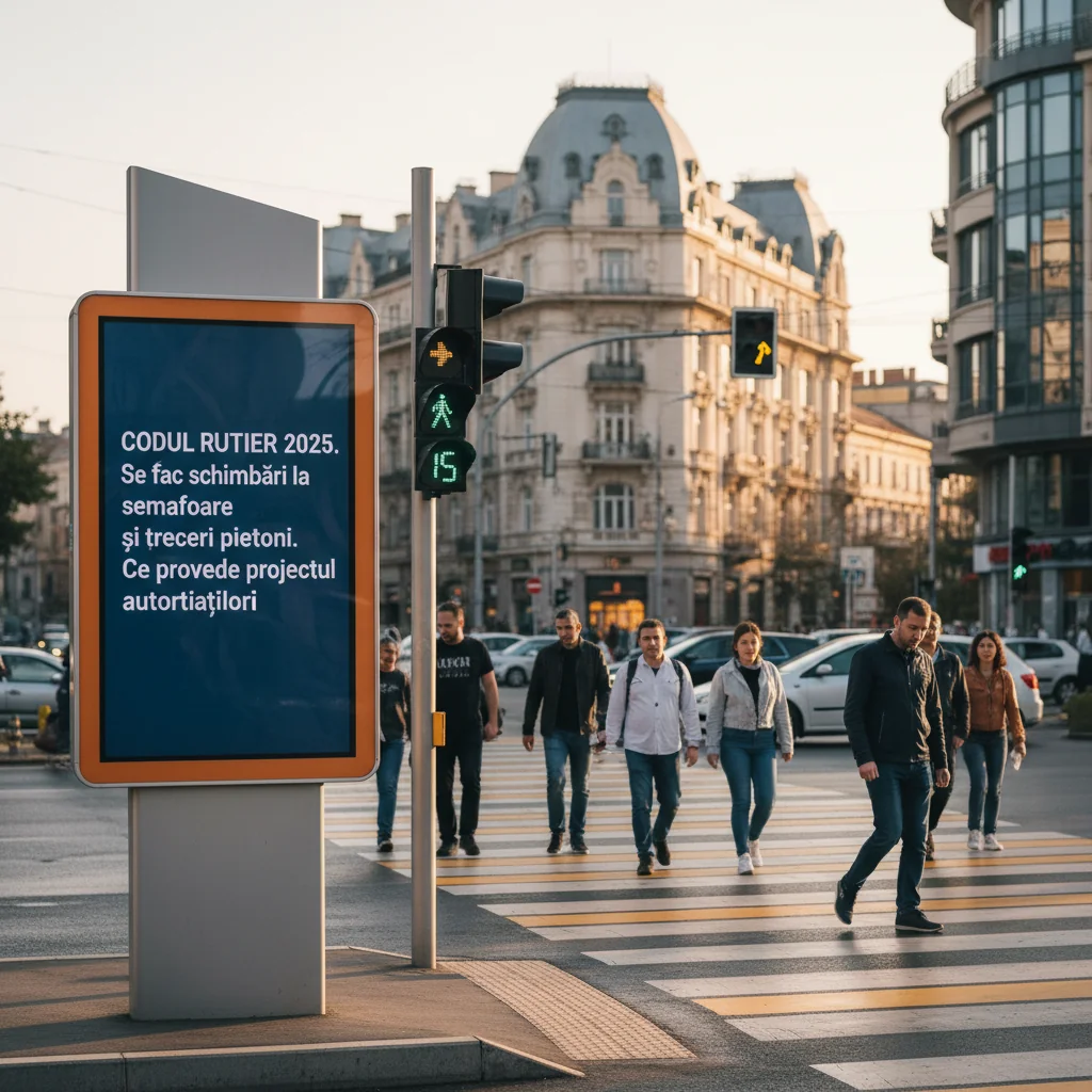 Schimbări la semafoare și treceri de pietoni conform noilor reglementări autoritare