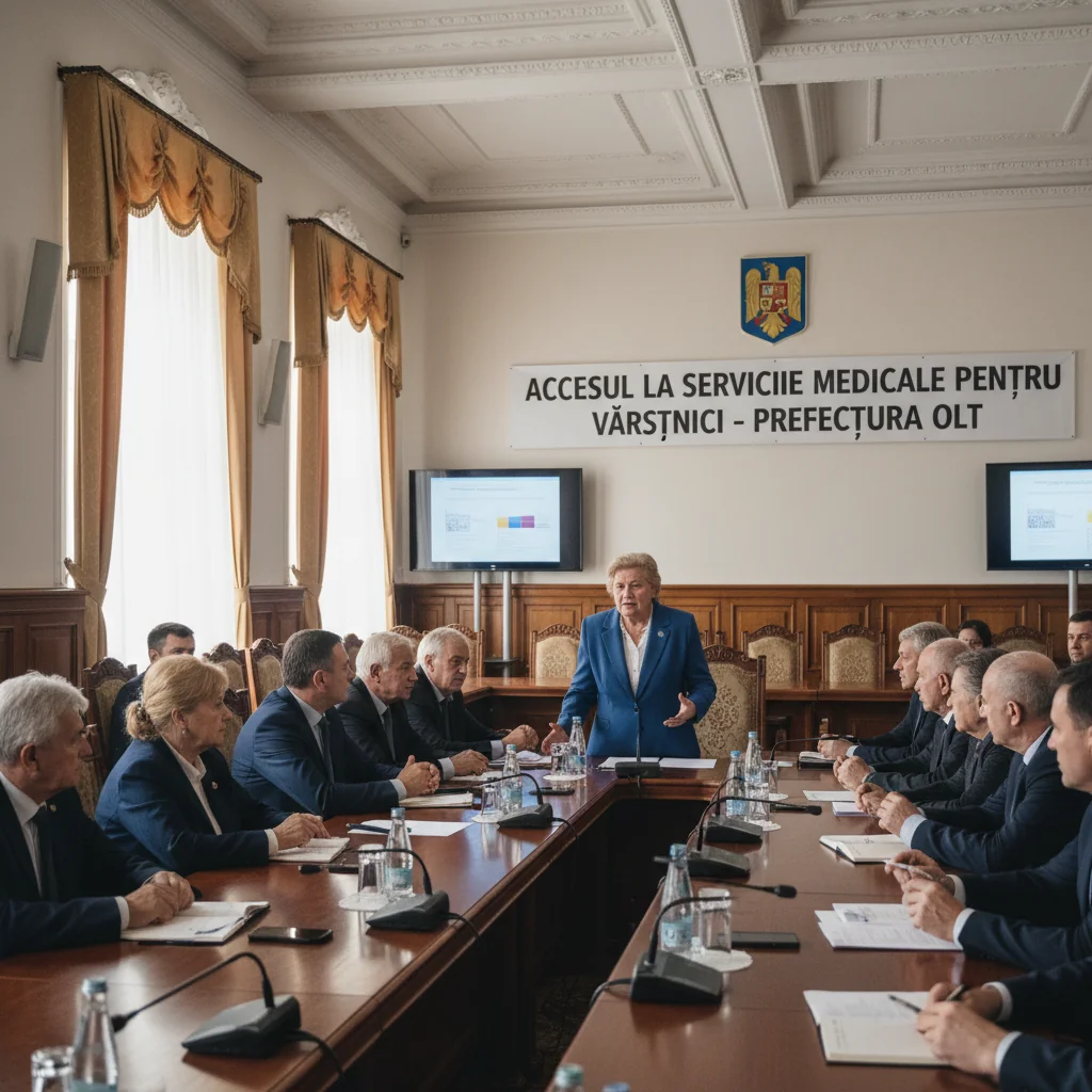 Serviciile medicale pentru vârstnici, discutate la Prefectura Olt